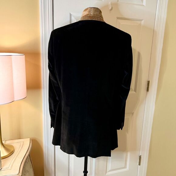 EUC Men's Boss Hugo Boss Maselli X Black Velvet Sports Coat Blazer Jacket 44L - Picture 3 of 8